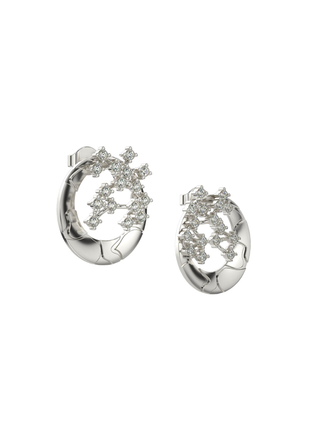 VALANOVA 14K White Gold 0.61 Ct Lab Grown Diamond Earrings