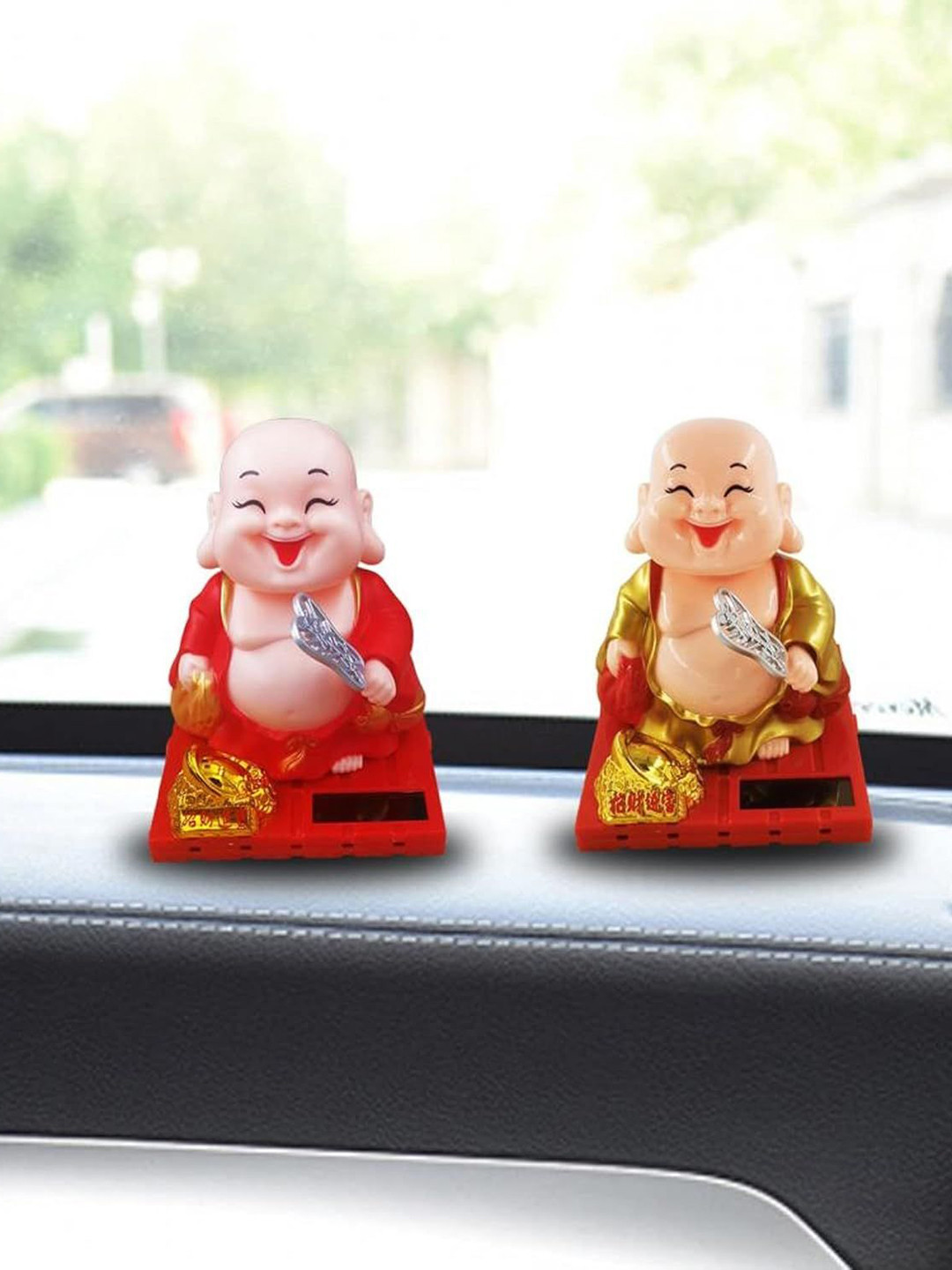 AUGEN Red Monk Figurine Showpiece