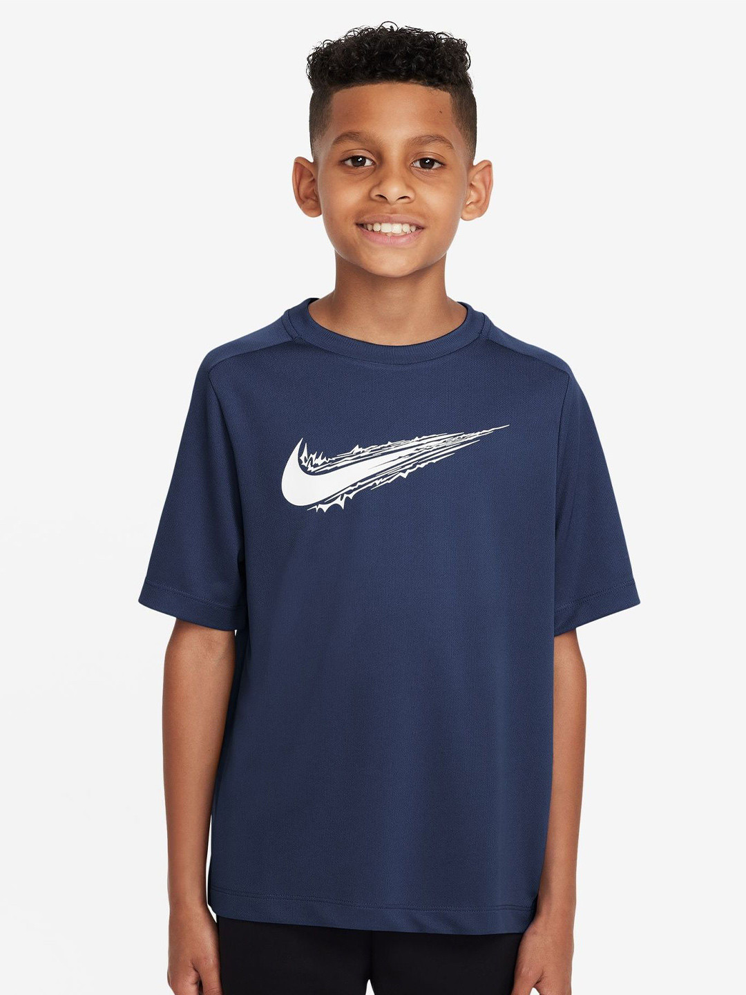 Nike Multi Older Kids' Boys Dri-FIT Brand Logo Printed T-Shirt