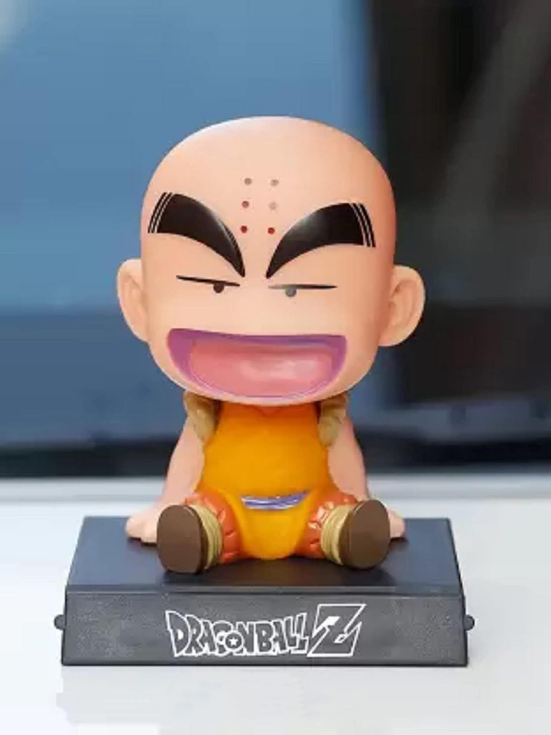 AUGEN Yellow & Red Krillin Figure Bobblehead Showpieces