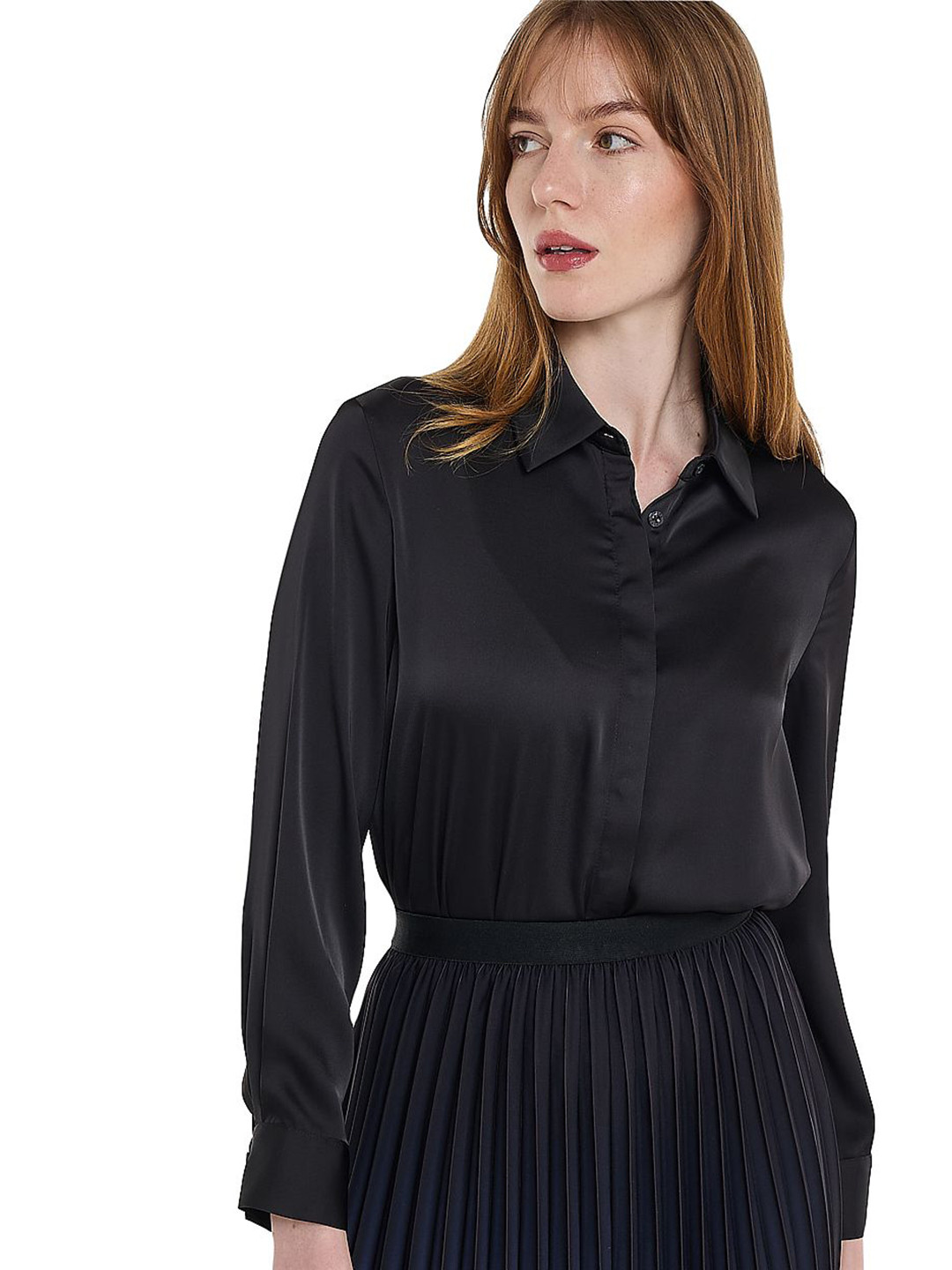 BCBG Long Sleeves Relaxed Fit Formal Shirt