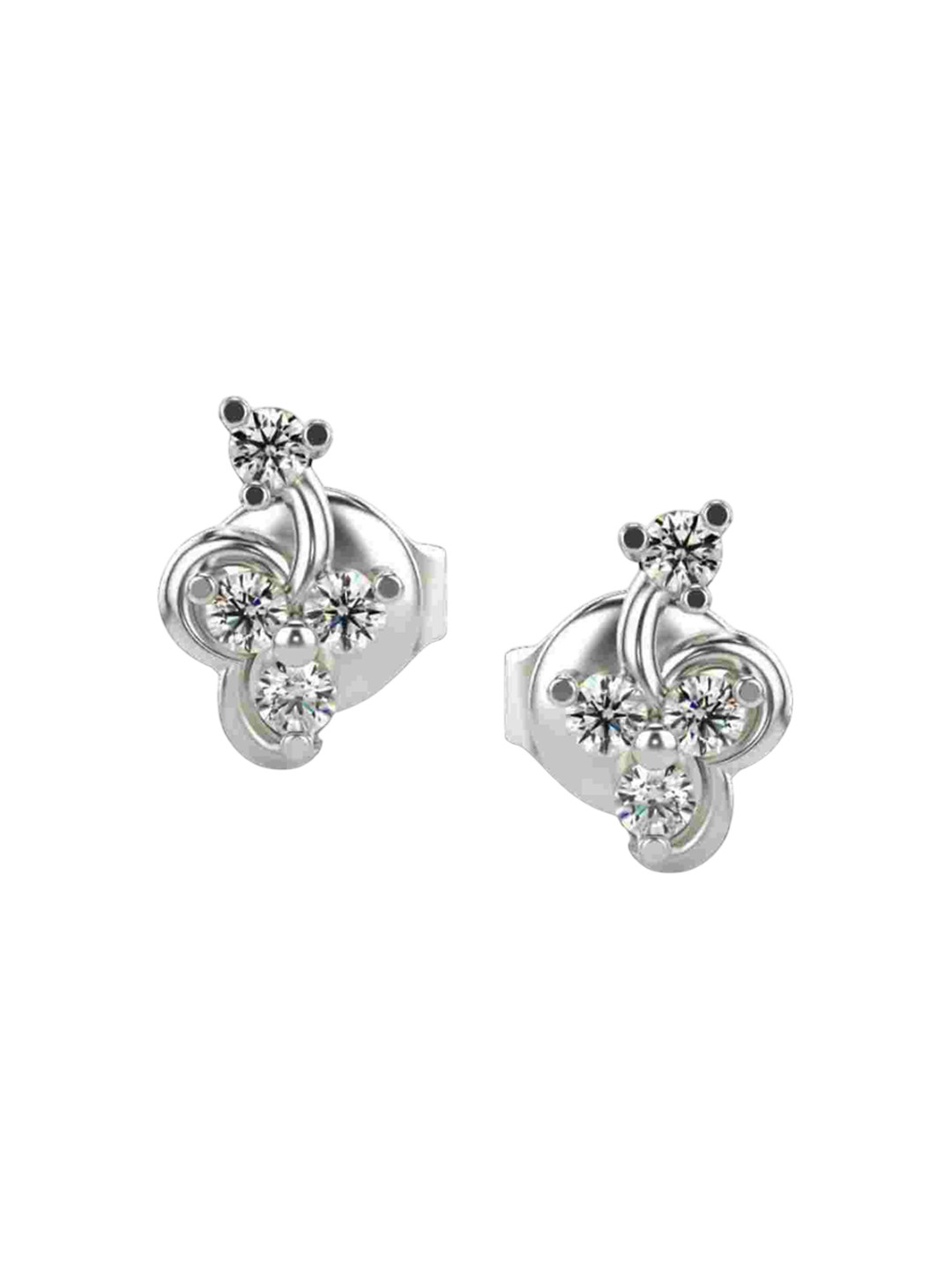 VALANOVA 14K White Gold Certified 0.18Ct Lab Grown Diamond Earrings