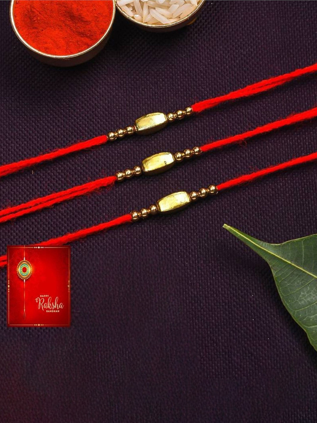 POORAK 6-Pcs Assorted Rakhi Greeting Card & Roli Chawal
