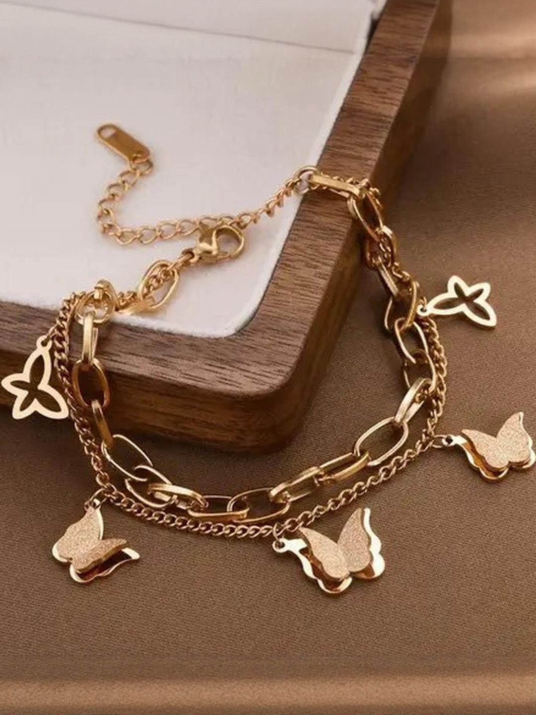 Cosmos Gold Stainless Steel Bracelet