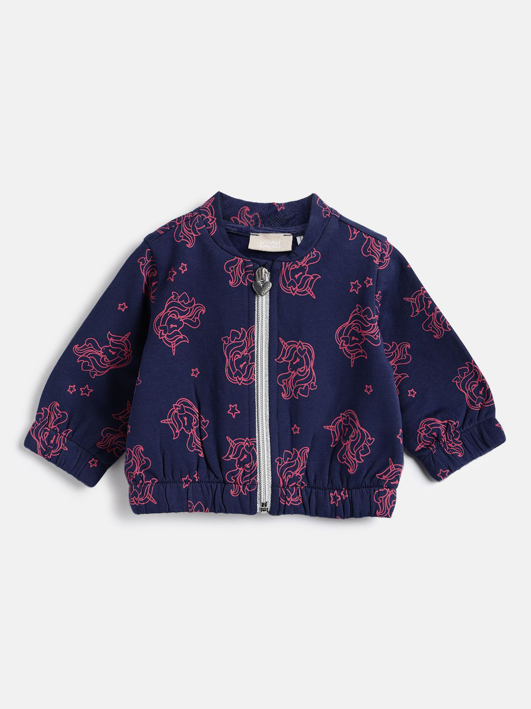 Chicco Girls Graphic Printed Front-Open Sweaters