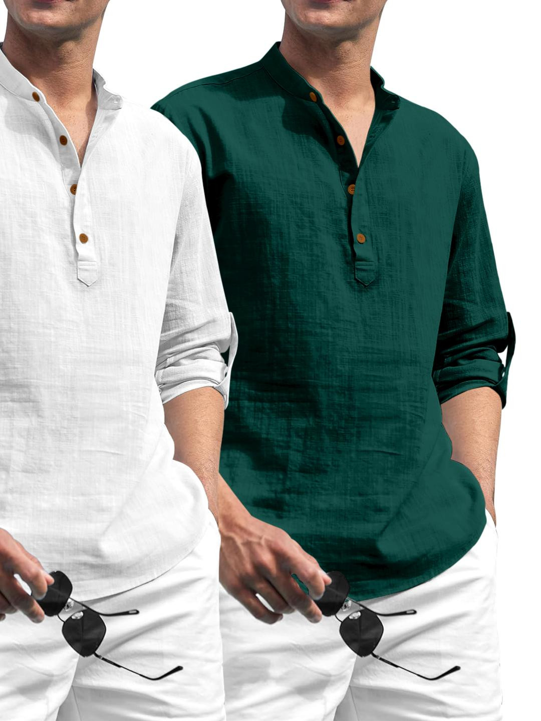 Fifth U White Blended Kurtas