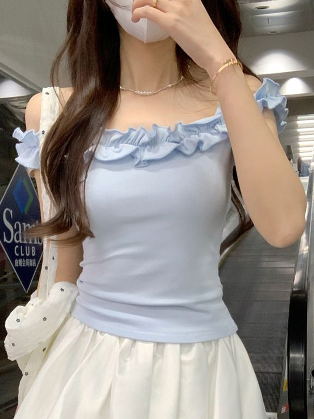 StyleCast x Revolte Women Off-Shoulder Ruffled Top