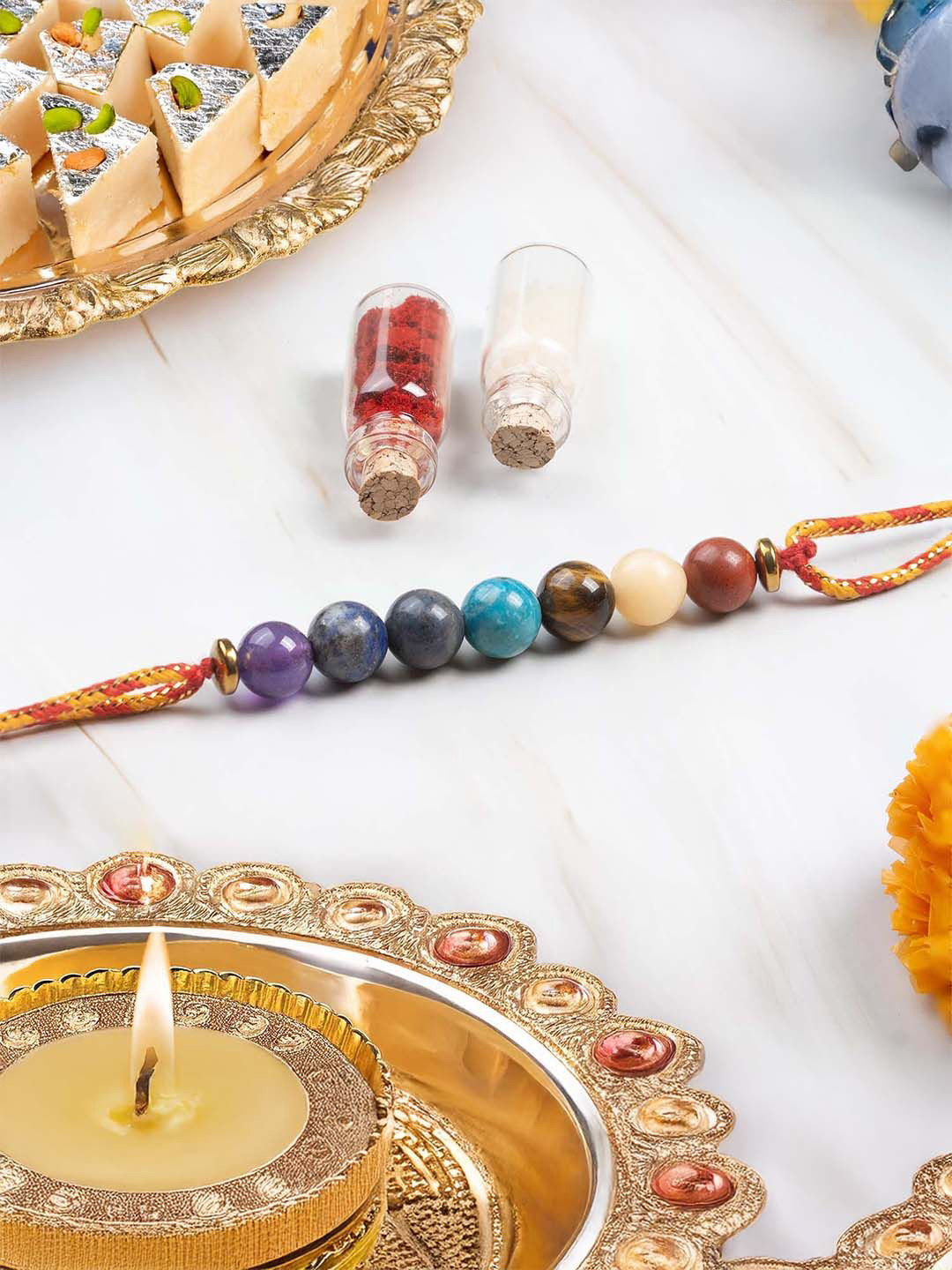 Mesmerize 7 Chakra Stone Rakhi