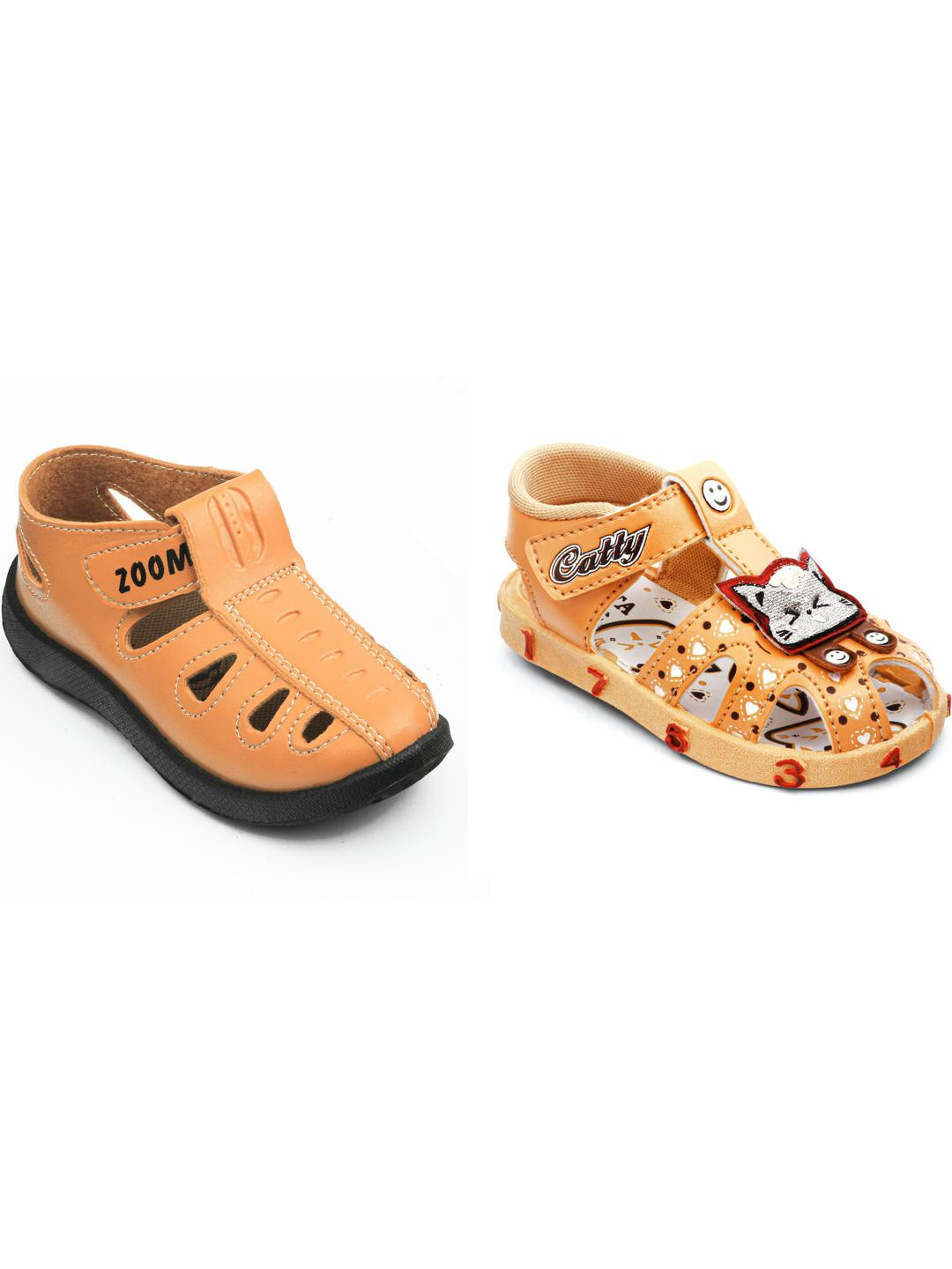 ROTATION Kids Pack of 2 Velcro Strappy Sandals