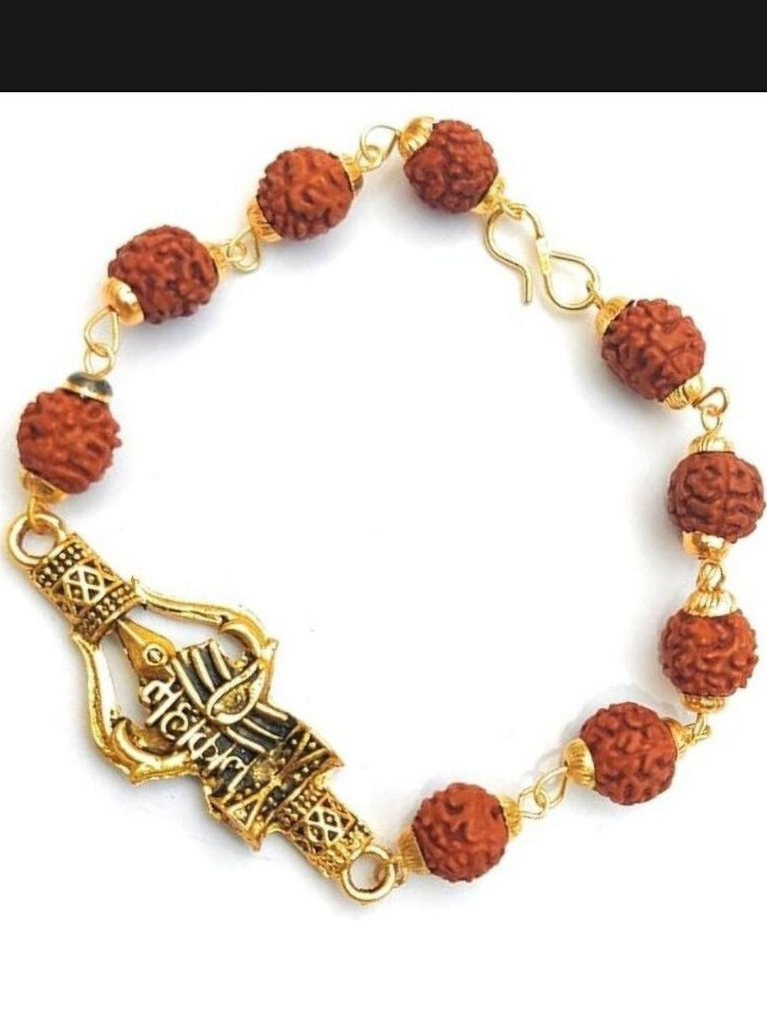 Divine souvenirs Gold Plated Unisex Artificial Beaded Wraparound Bracelet