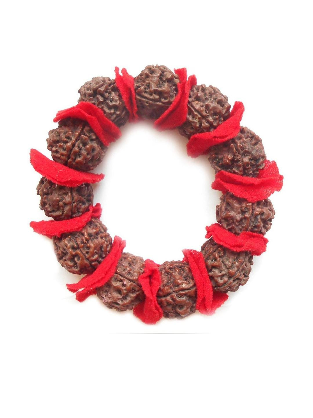 Divine souvenirs Unisex Wood Artificial Beaded Elasticated Bracelets