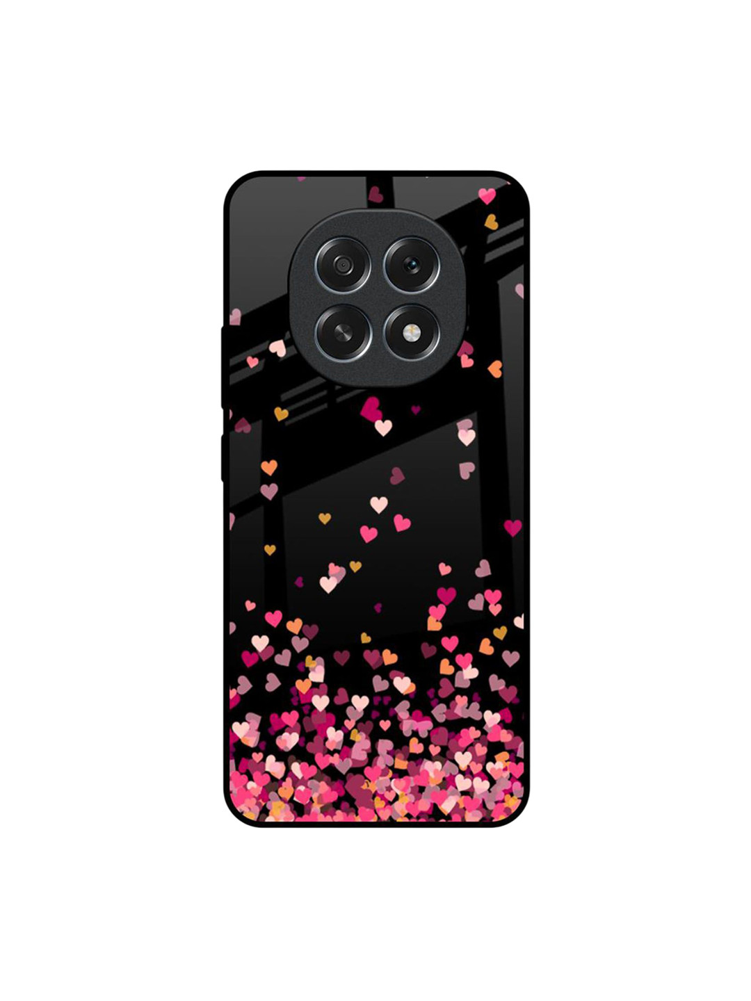 QRIOH Heart Printed Oppo F29 Pro 5G Glass Back Case Mobile Accessories