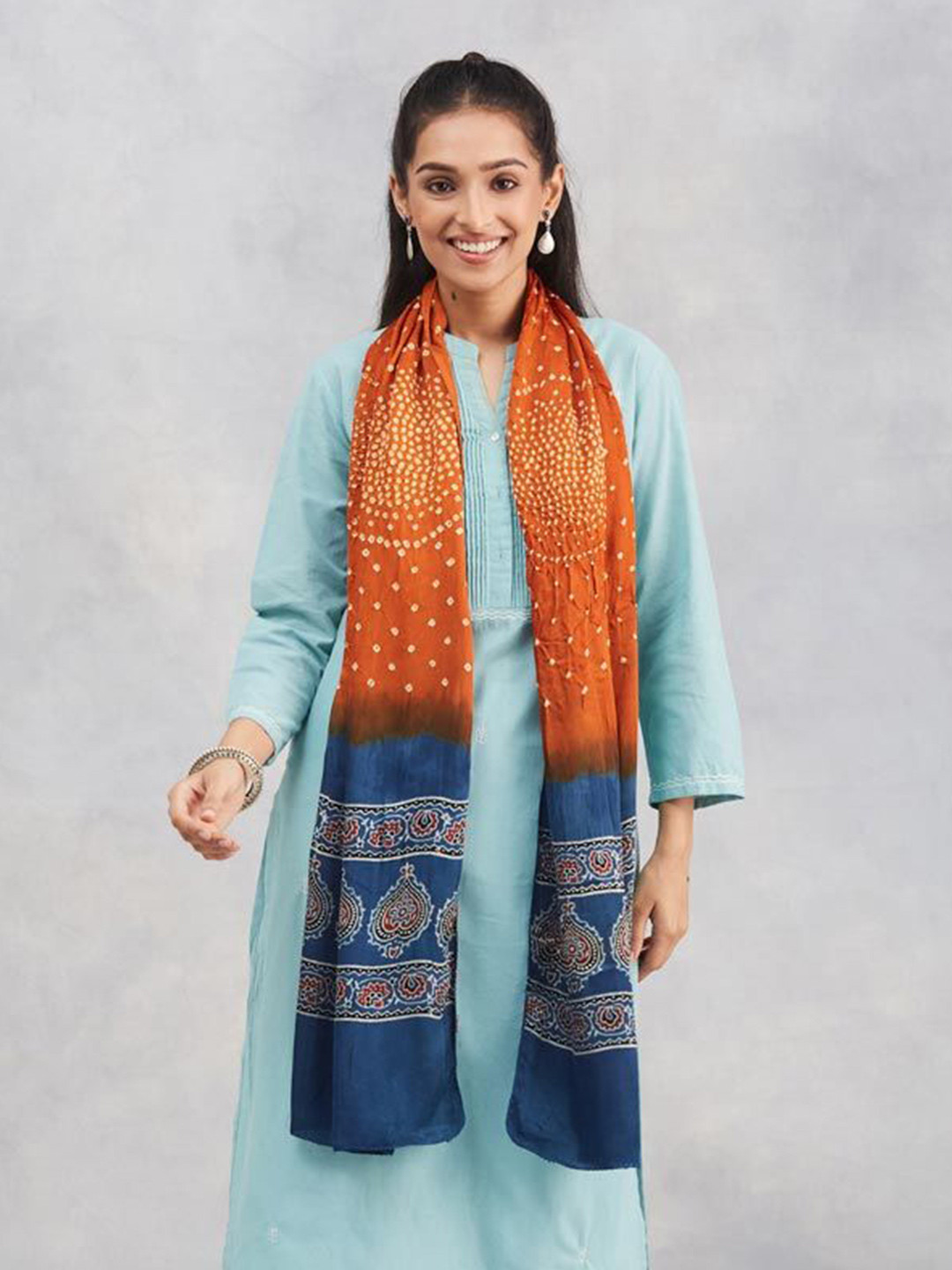 Fabindia Women Bandhani Printed Regular Stole