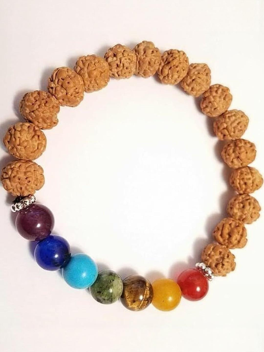 Divine souvenirs Unisex Artificial Stone Studded & Beaded Elasticated Bracelets