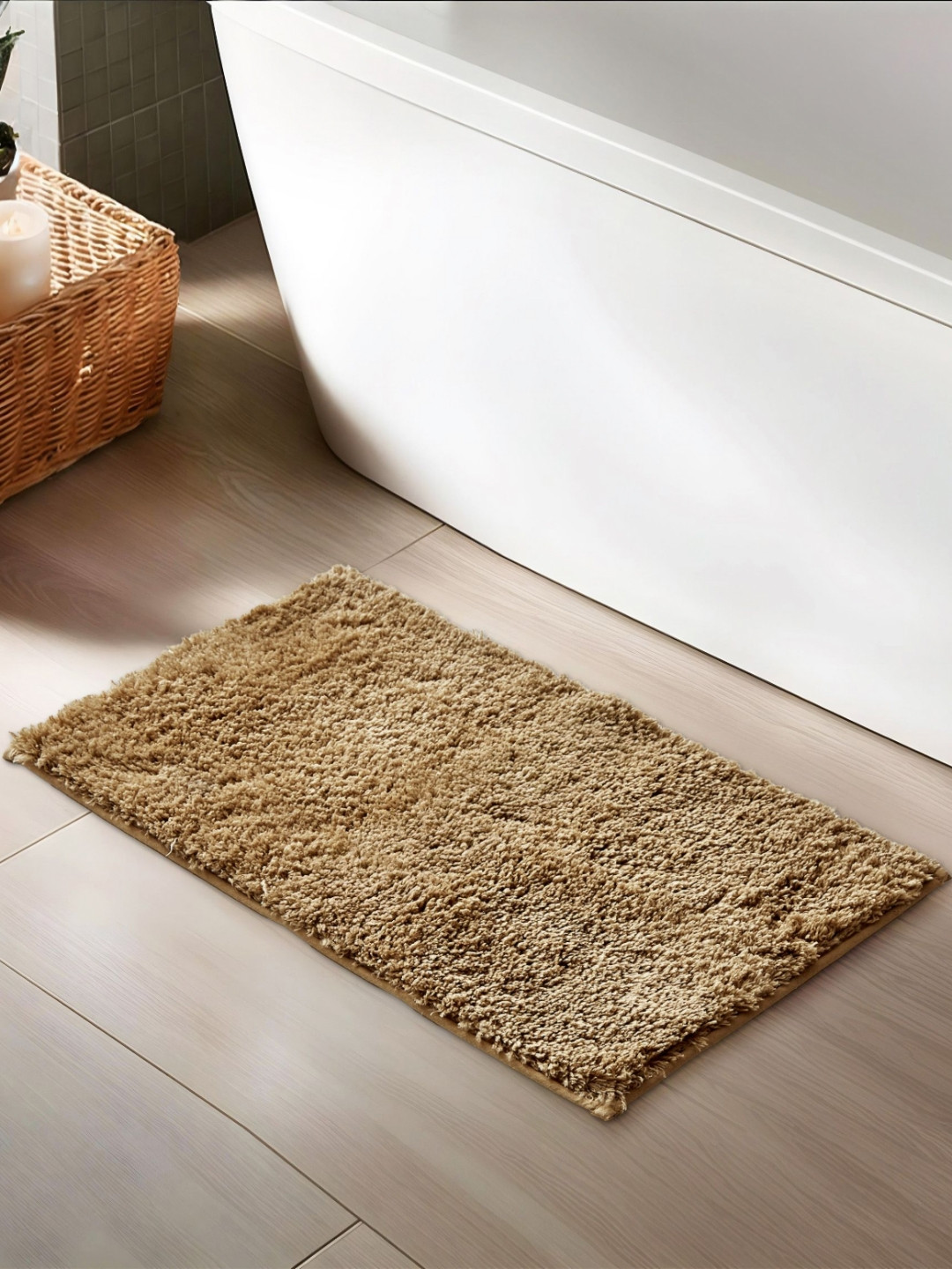 Home Centre Mekong Brown 1780 GSM Anti-Slip Bath Rugs