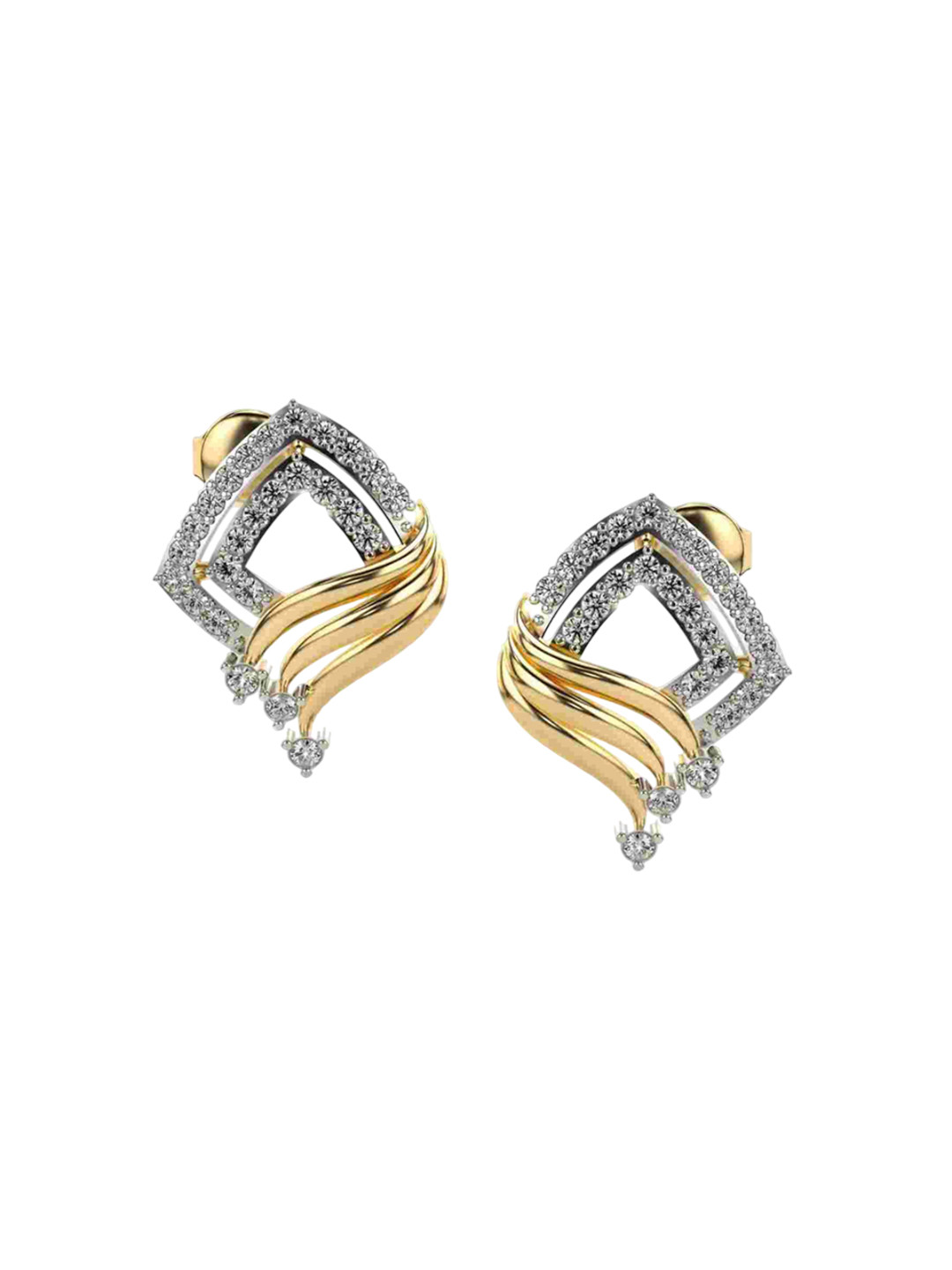VALANOVA 18K Yellow Gold 0.56 Ct Lab Grown Diamond Earrings