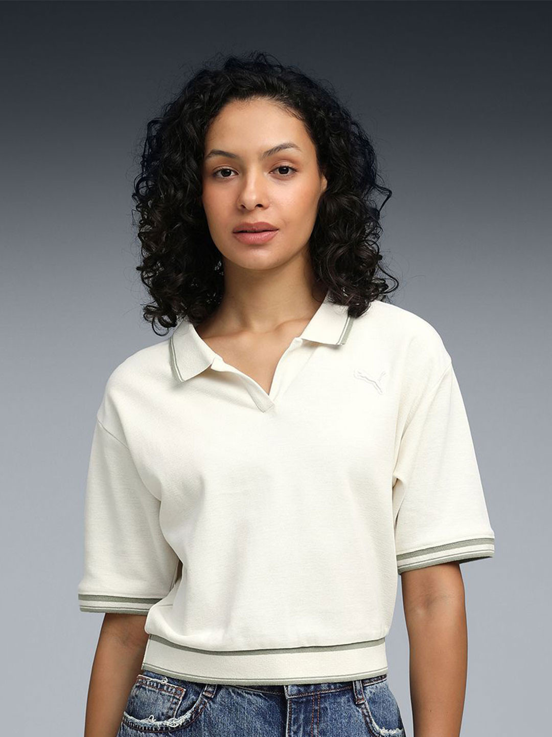 Puma Wardrobe Essentials Boxy Polo Cotton Tshirt