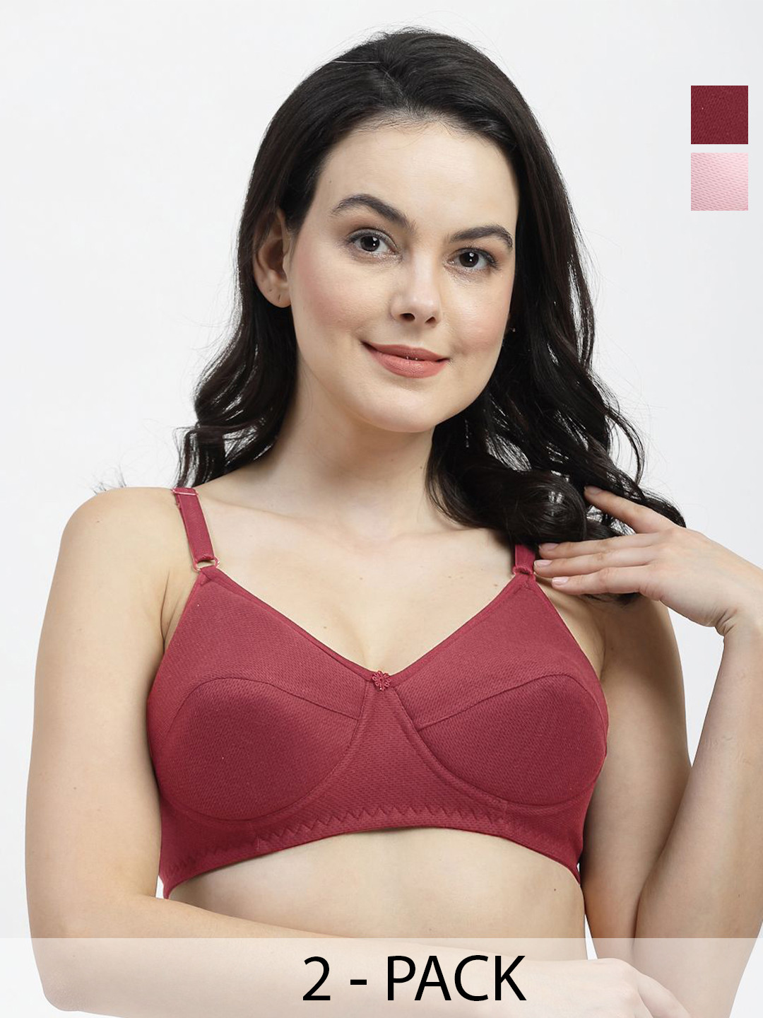 SHYAM SONS FLAIR Manvifoam Pack Of 2 Full Coverage Lightly Padded Everyday Bra