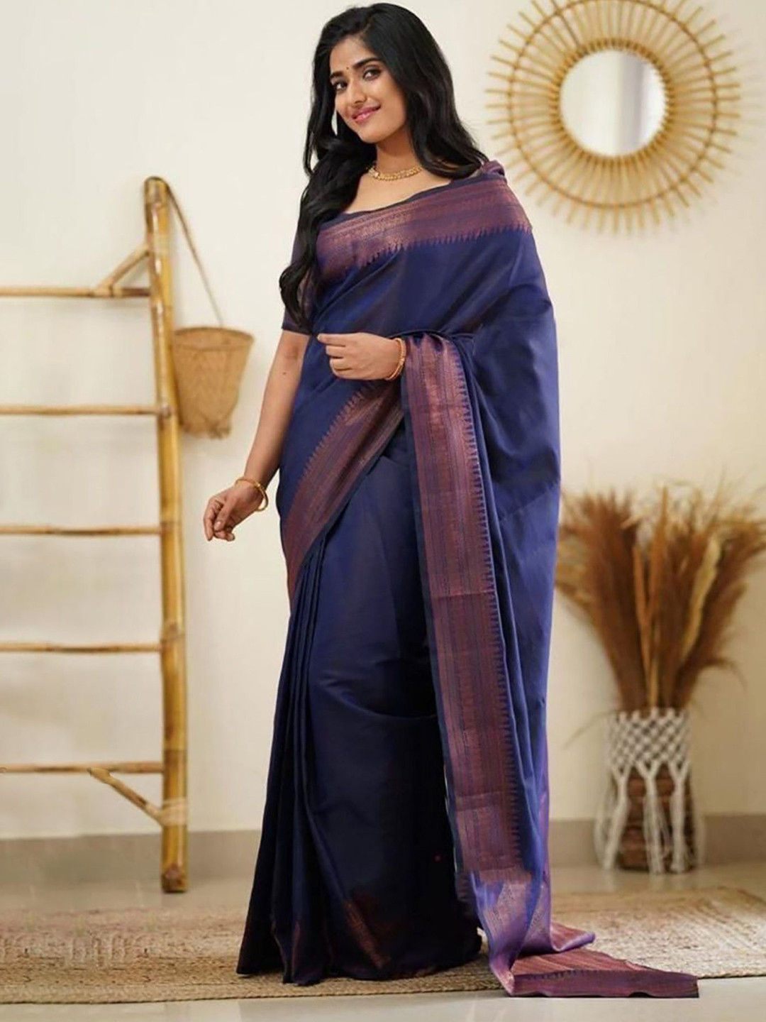 BAESD Woven Design Border Kanjeevaram Saree