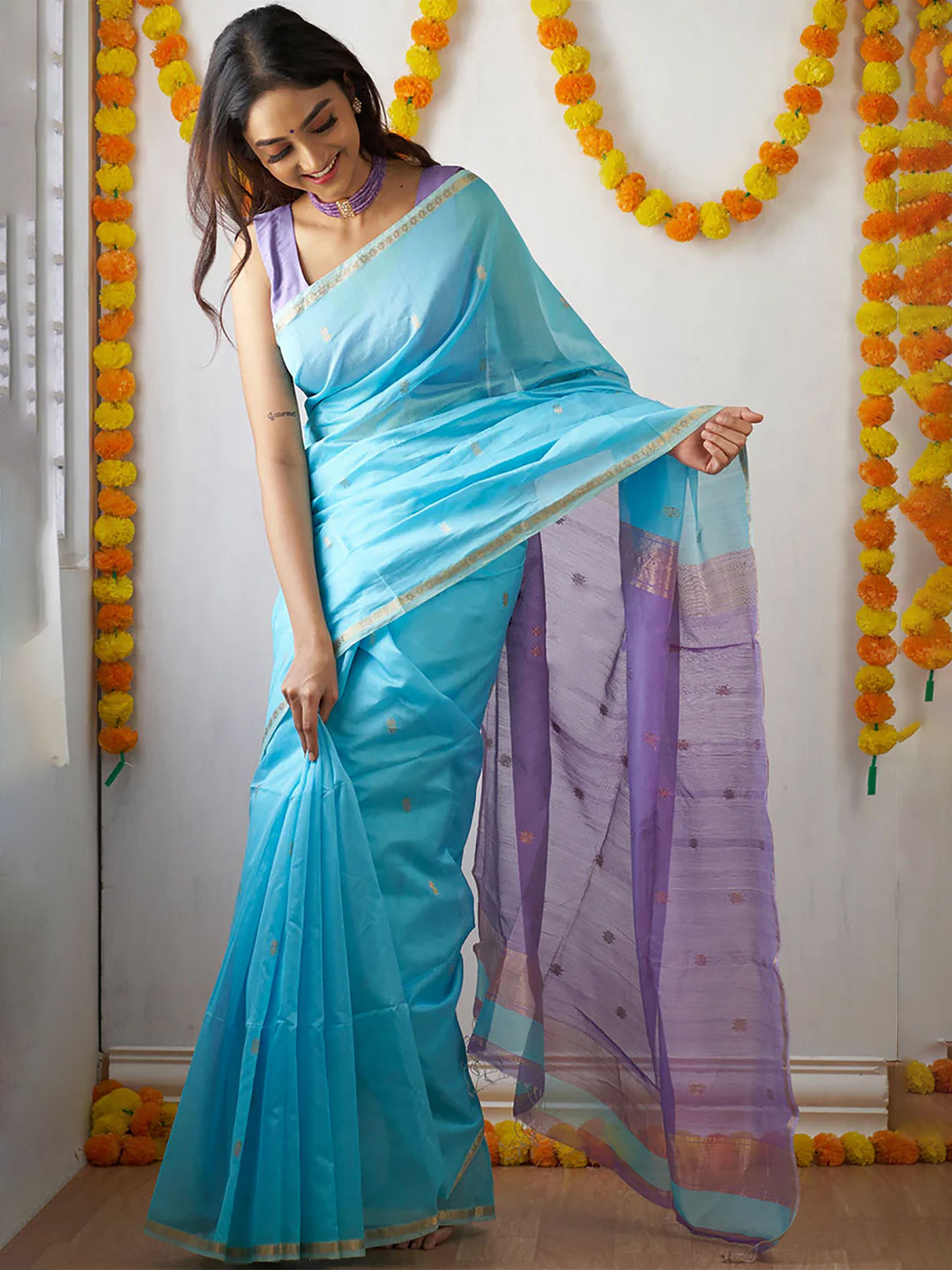 AMRUTKALA SAREES Ethnic Motifs Printed Designer Banarasi Saree