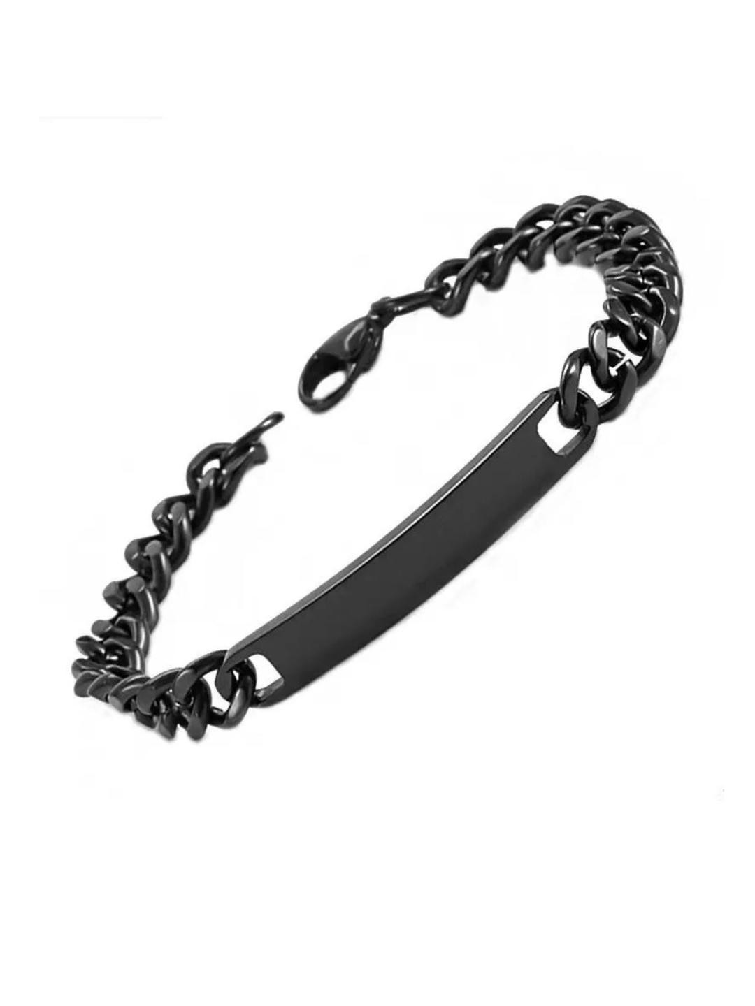 flavouredlove Black Stainless Steel Bracelet