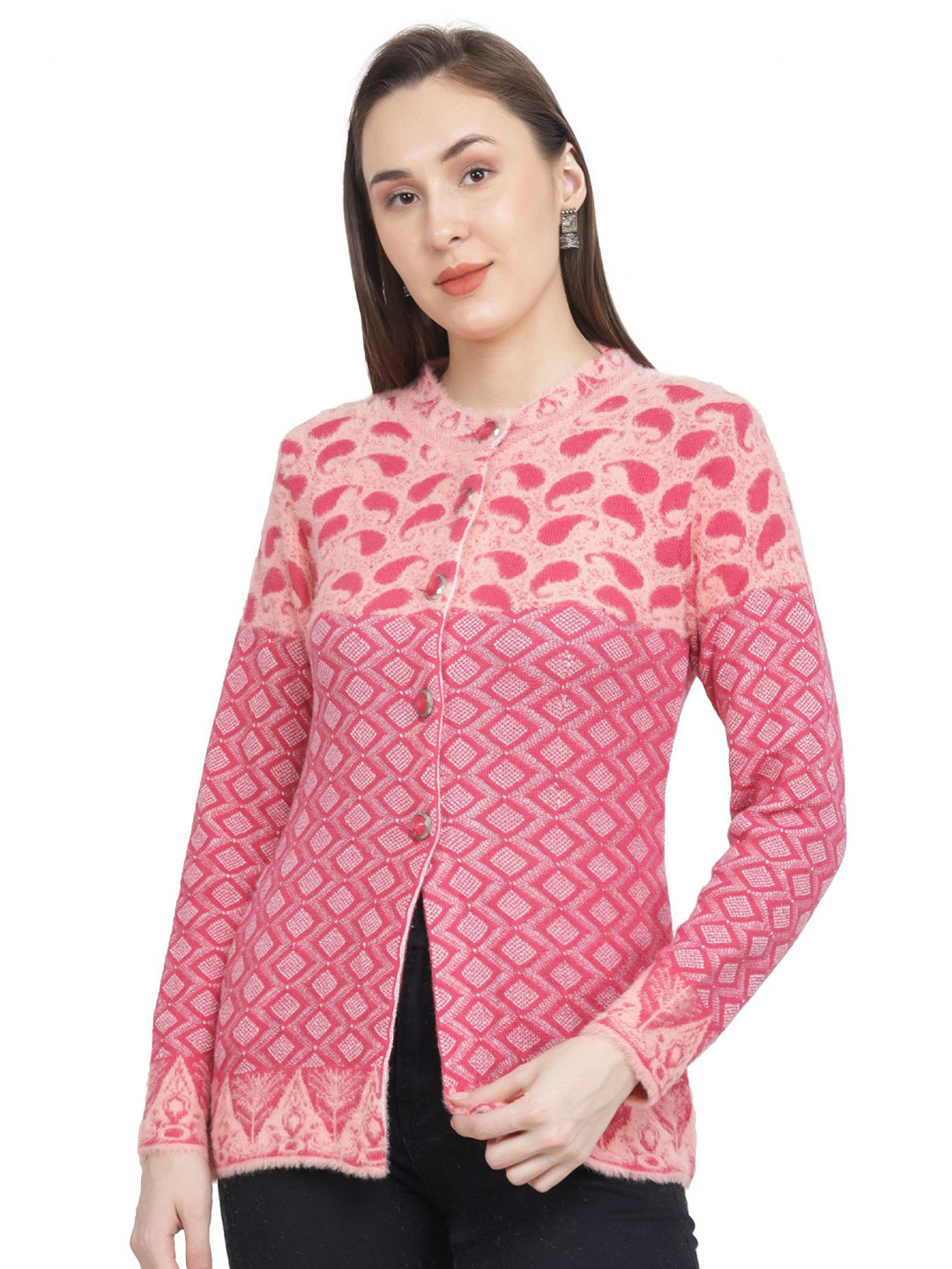 Chatanya Women Round Neck Printed Sweaters