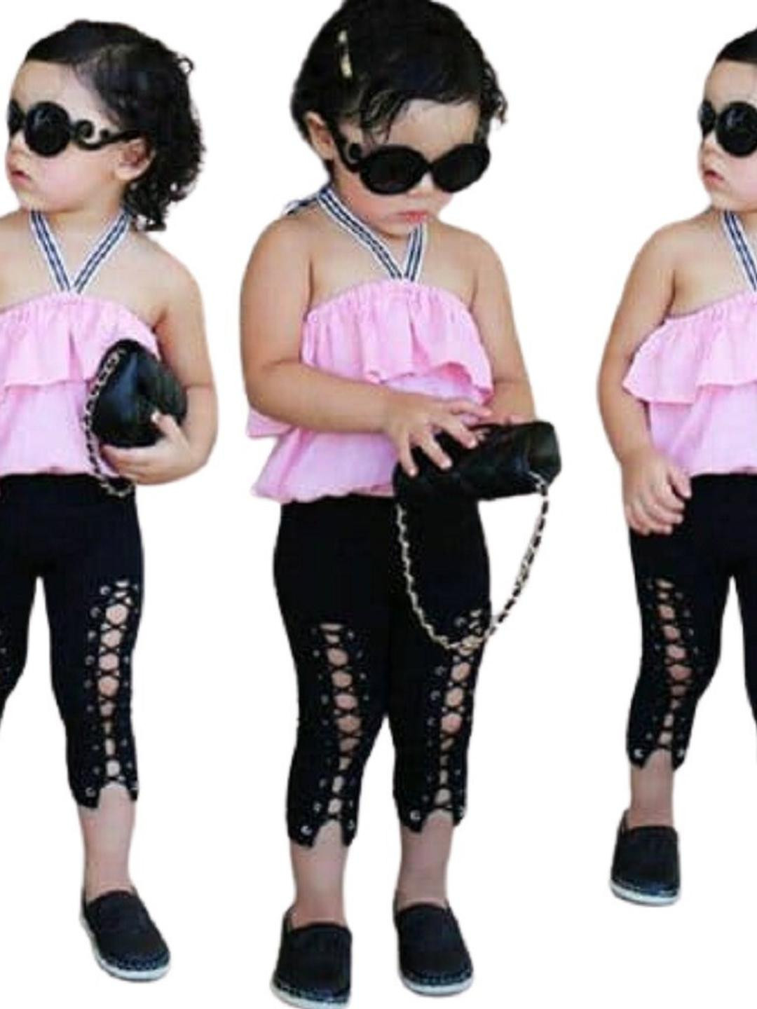 Dhairya Traders Girls Cotton Blend Clothing Set