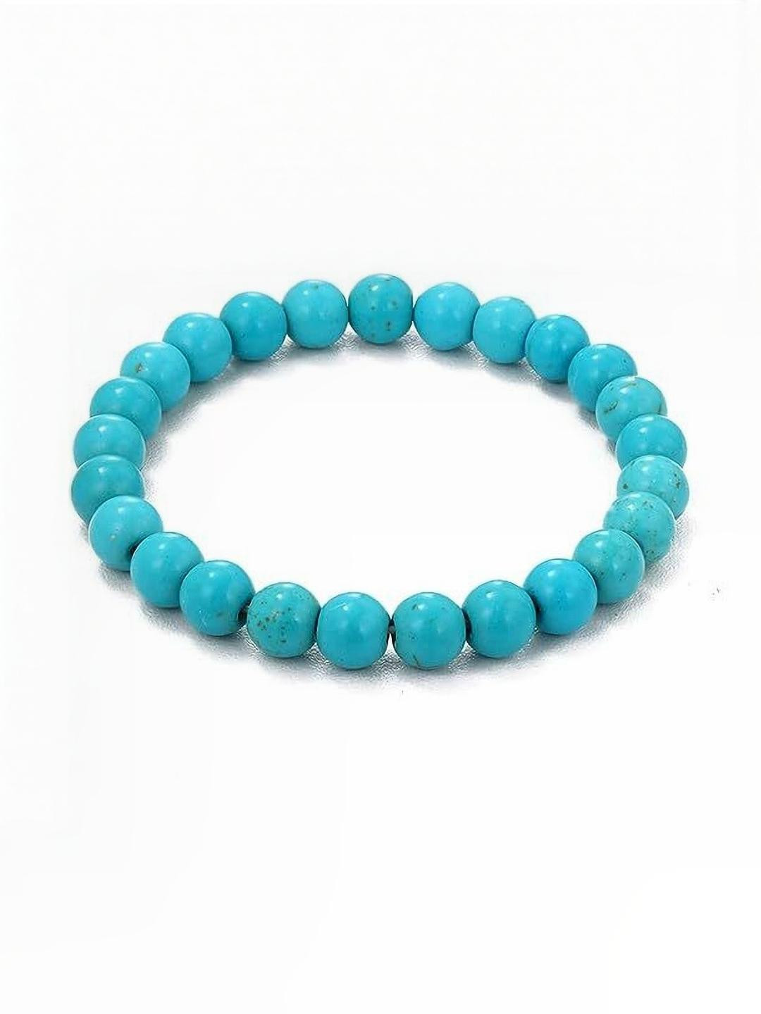 Divine souvenirs Unisex Turquoise Beaded Bracelet