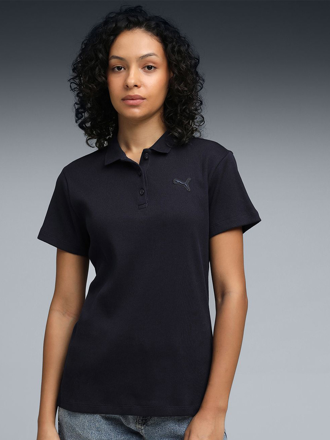 Puma Premium Essentials Elevted Rib Polo Cotton T-shirt