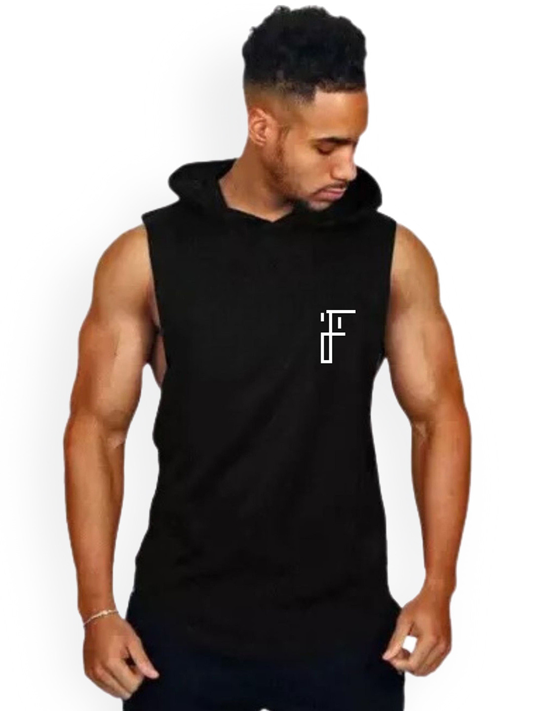 Fashnobic Printed Hooded Gym Vest FB-105_Back_pt-96