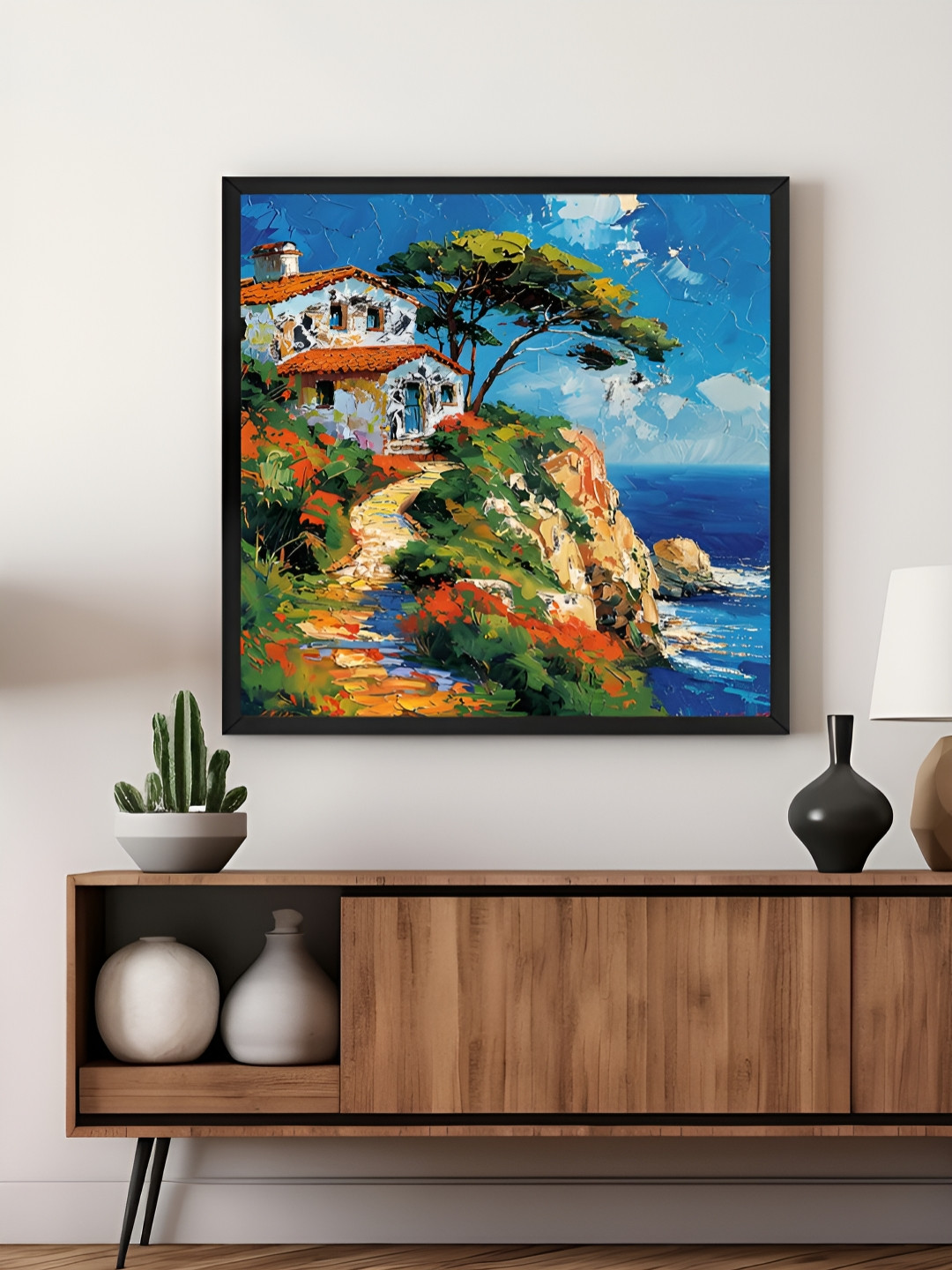 999Store Blue & Green Canvas Mediterranean Wall Art