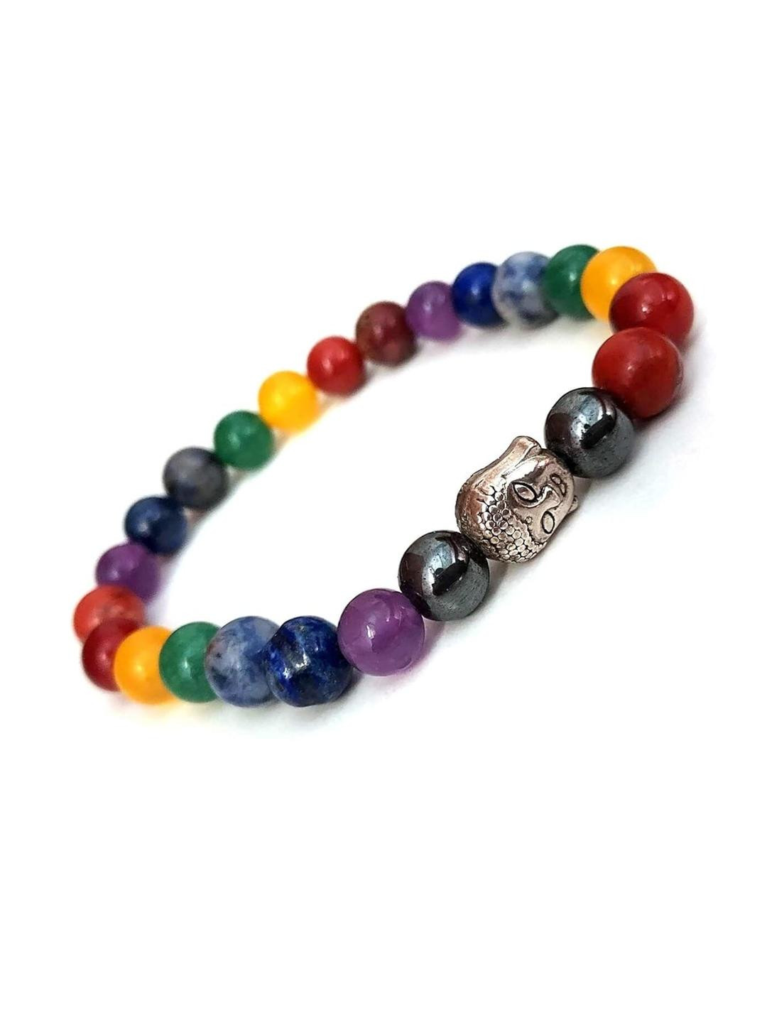 VIBESLE Unisex Multi And Budha Beads Bracelet