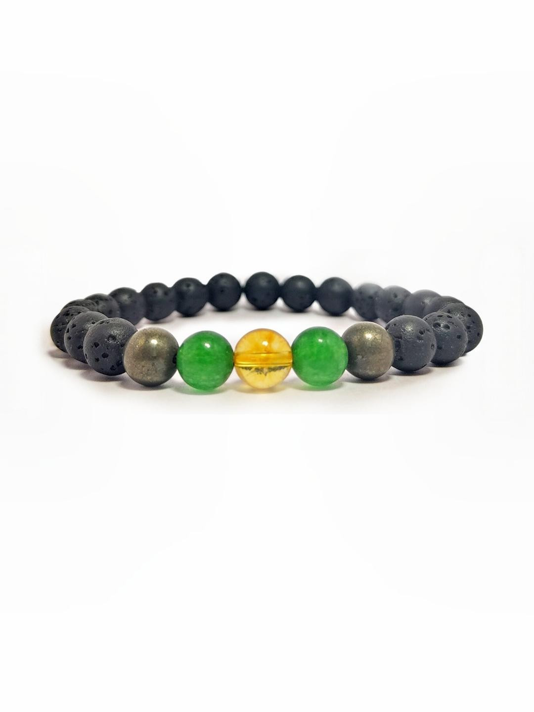 VIBESLE Unisex Multicolored Pyrite Bracelet