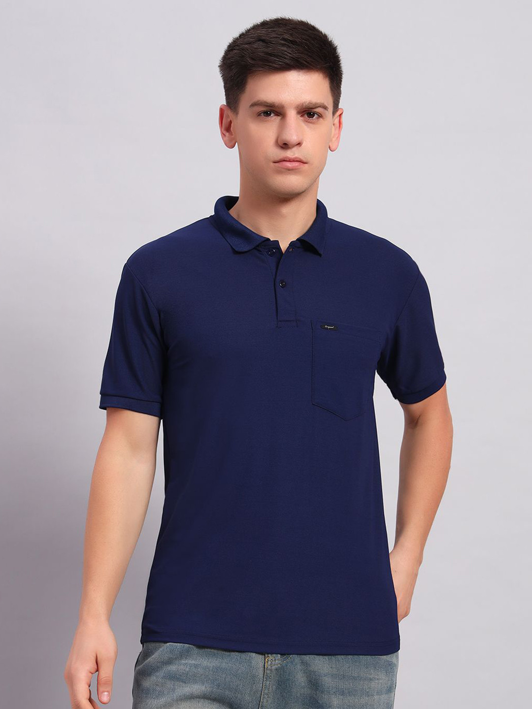 BLACK BLINK Men Solid Polo Collar T-shirt