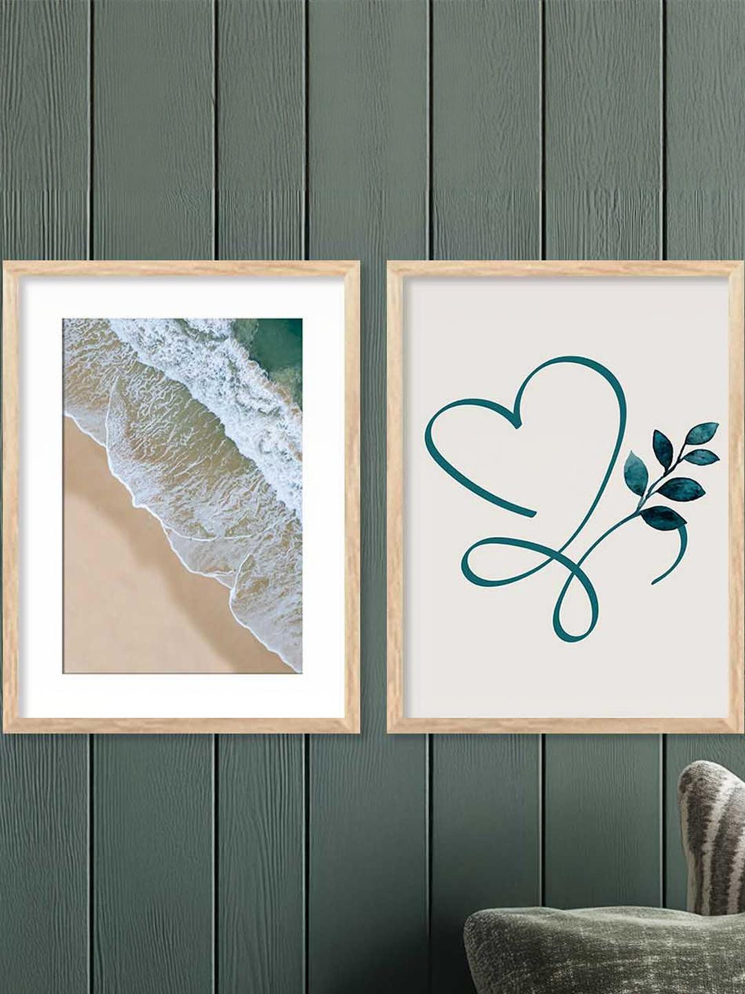 WALLLANE Set of 2 Modern Wall Art Poster With Frame