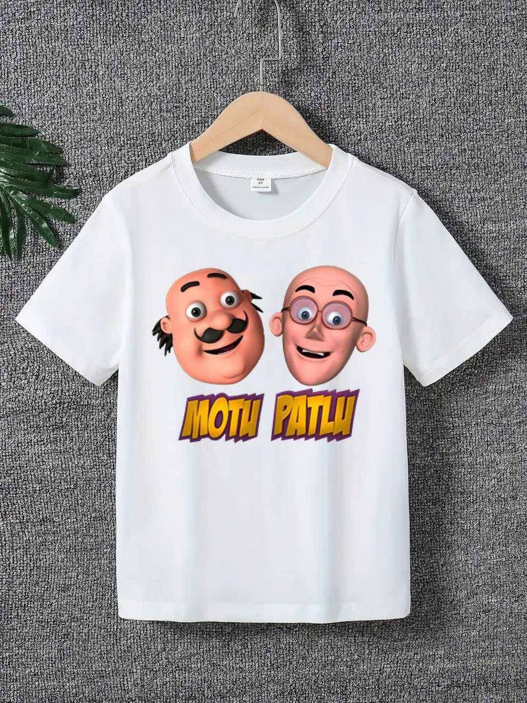 Printcomet Unisex Motu Patlu Graphic Printed Round Neck Cotton T-shirt