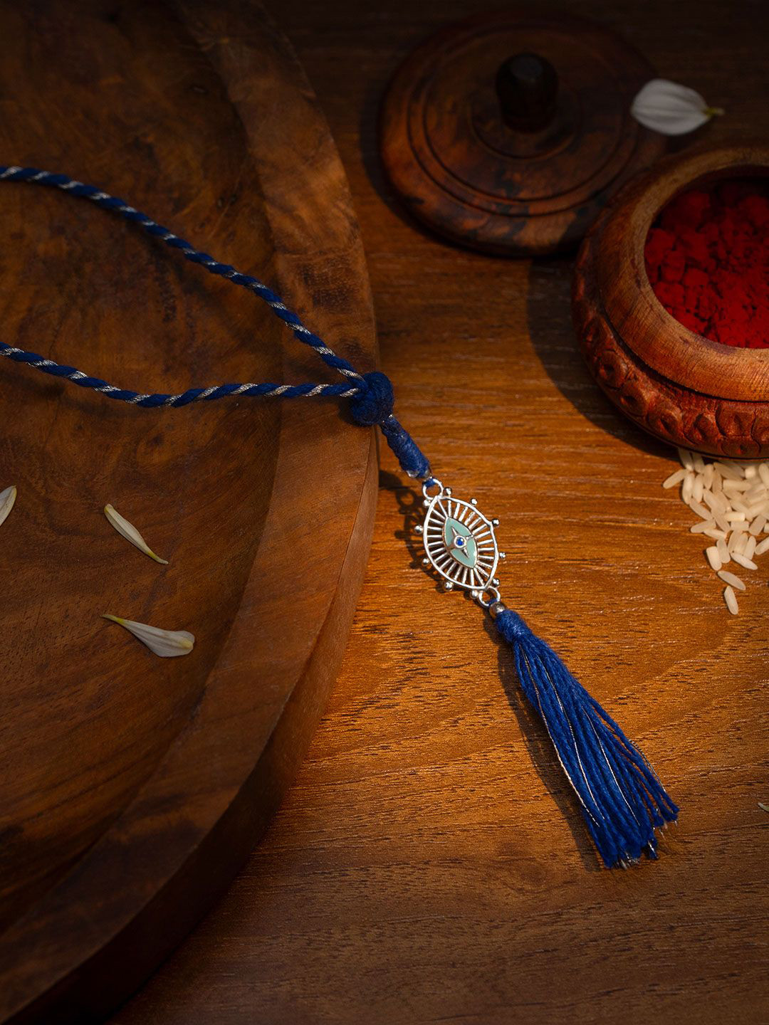 SHAYA 925 Silver Promise of Protection Thread Rakhi