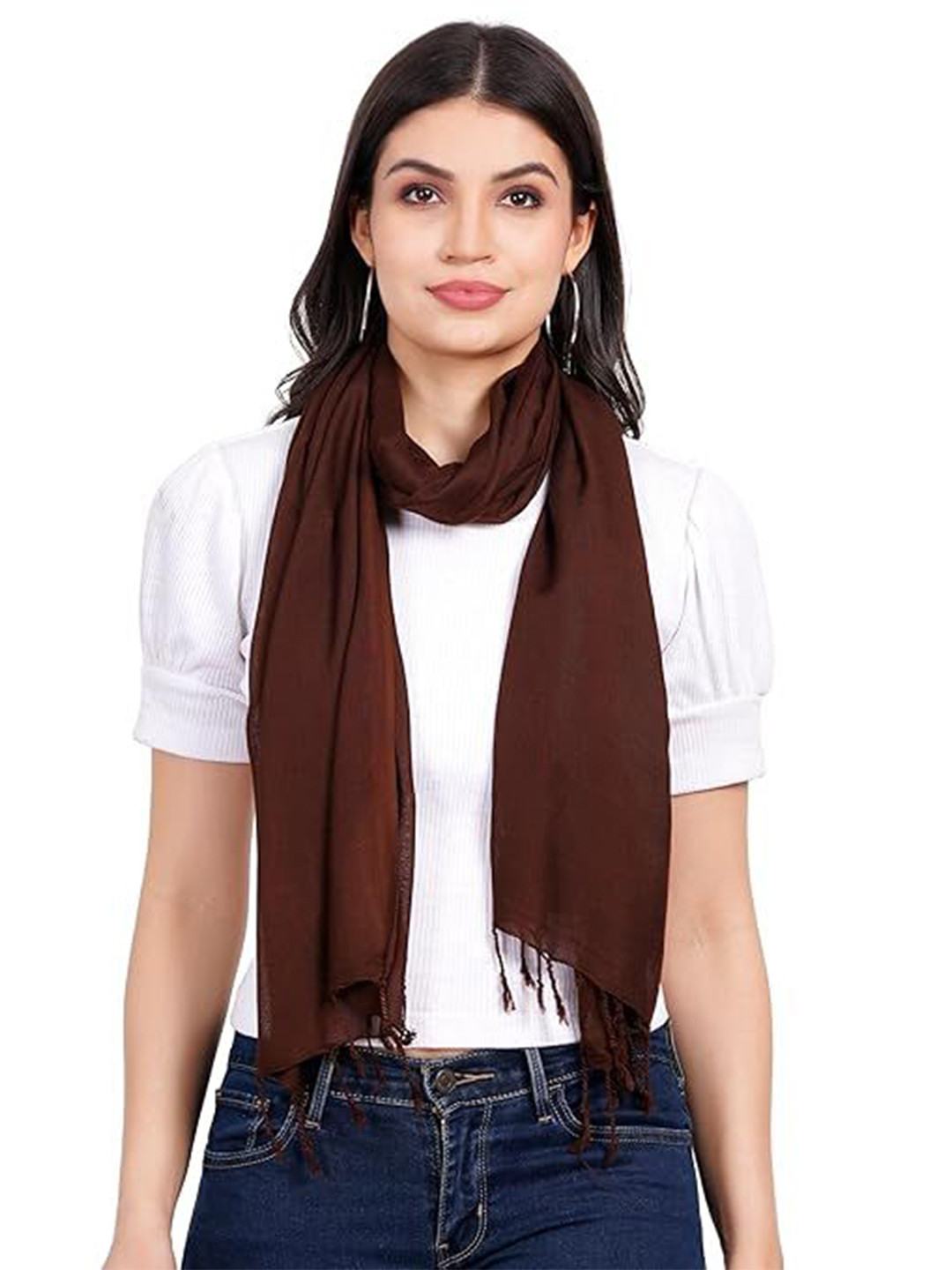 DRAAZ IMPEX Women Tasselled Border Scarf