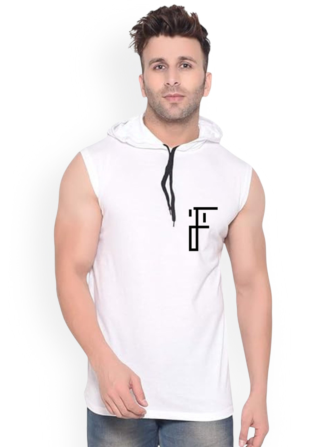 Fashnobic Reality Printed Hood Gym Vests FB-106_W_Back_pt-3