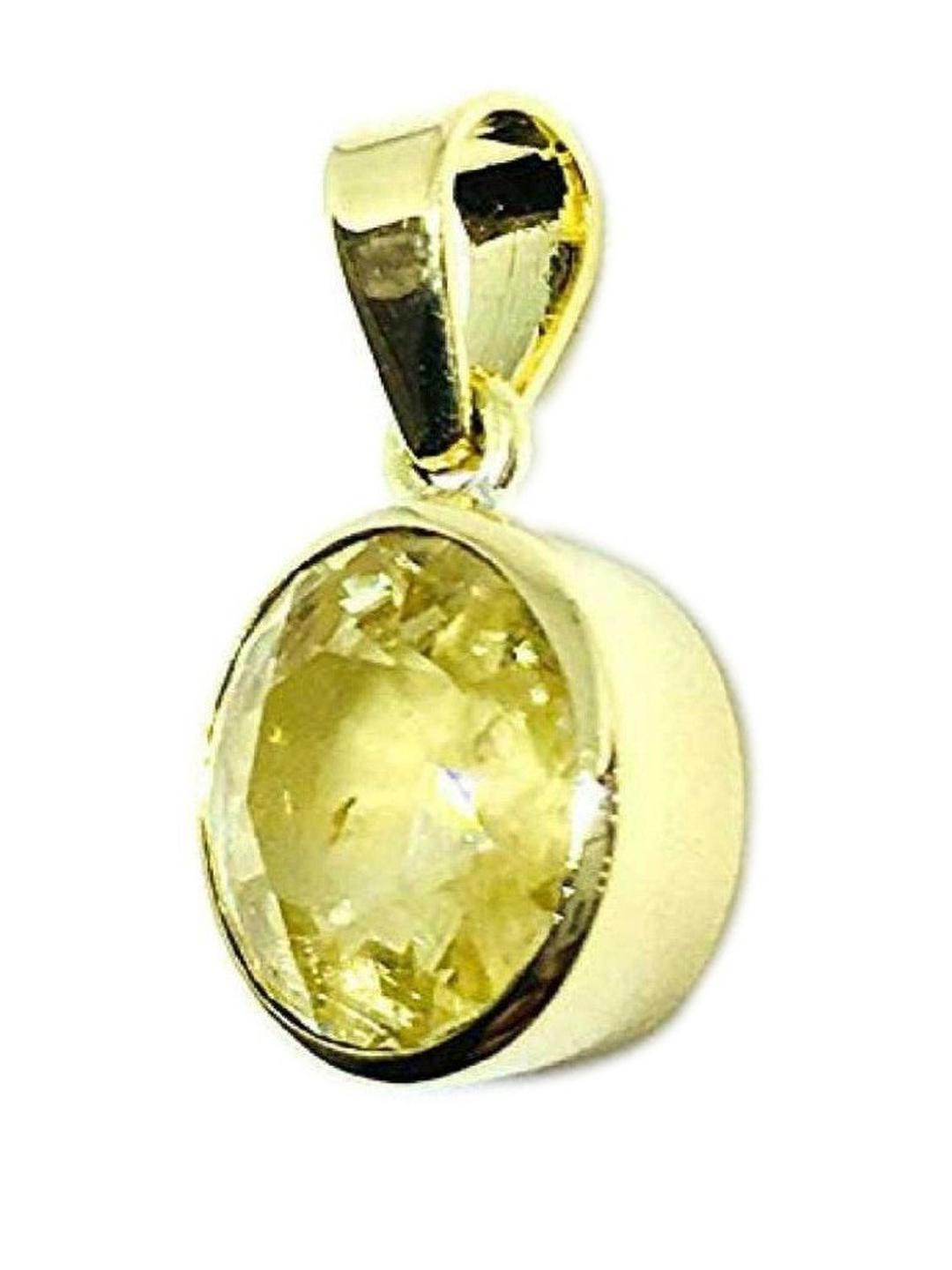 AURRA STORES Oval Yellow Sapphire Pendants