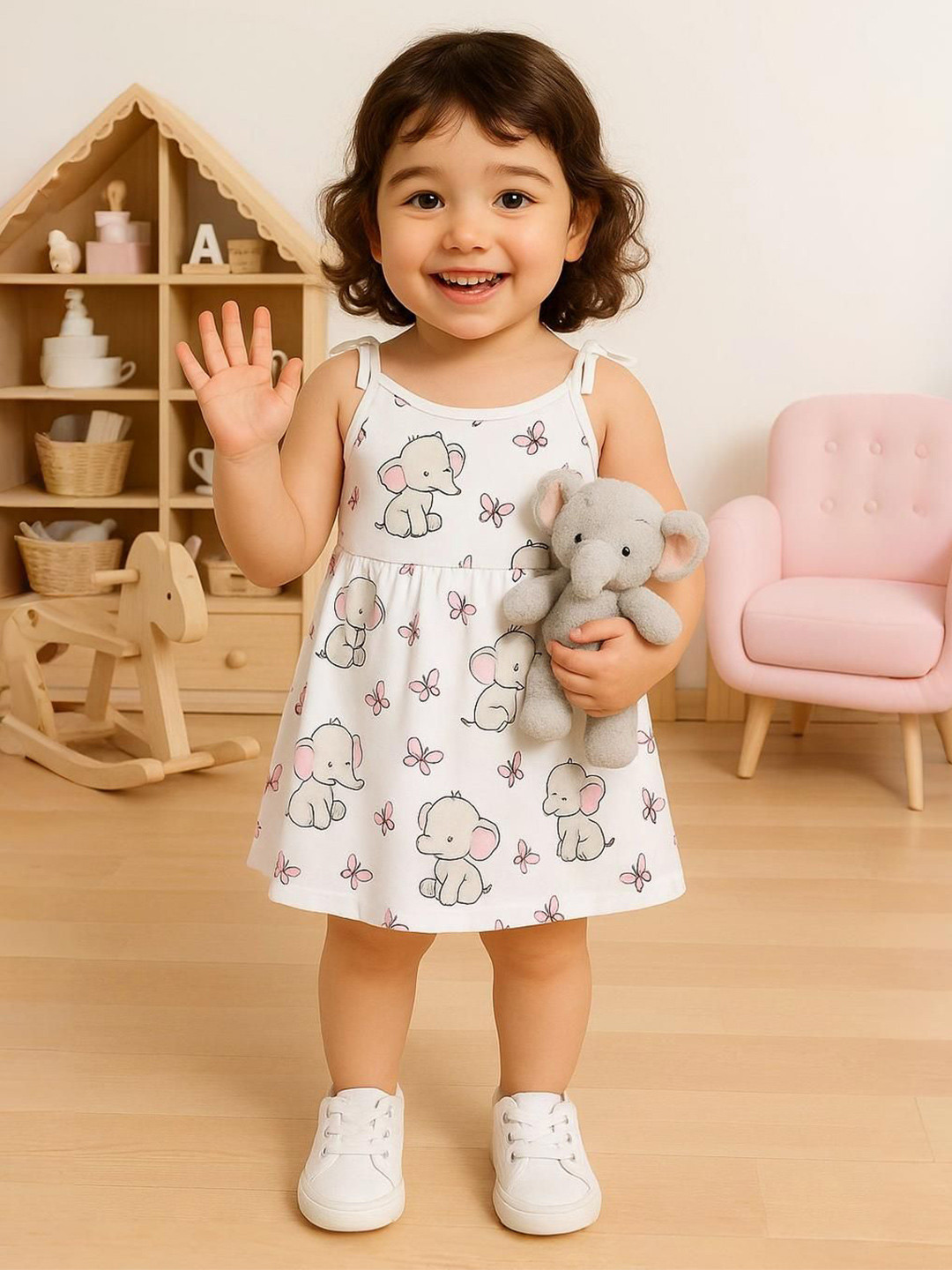 Kidbea Girls Organic Cotton Newborn Baby Sleeveless Dress