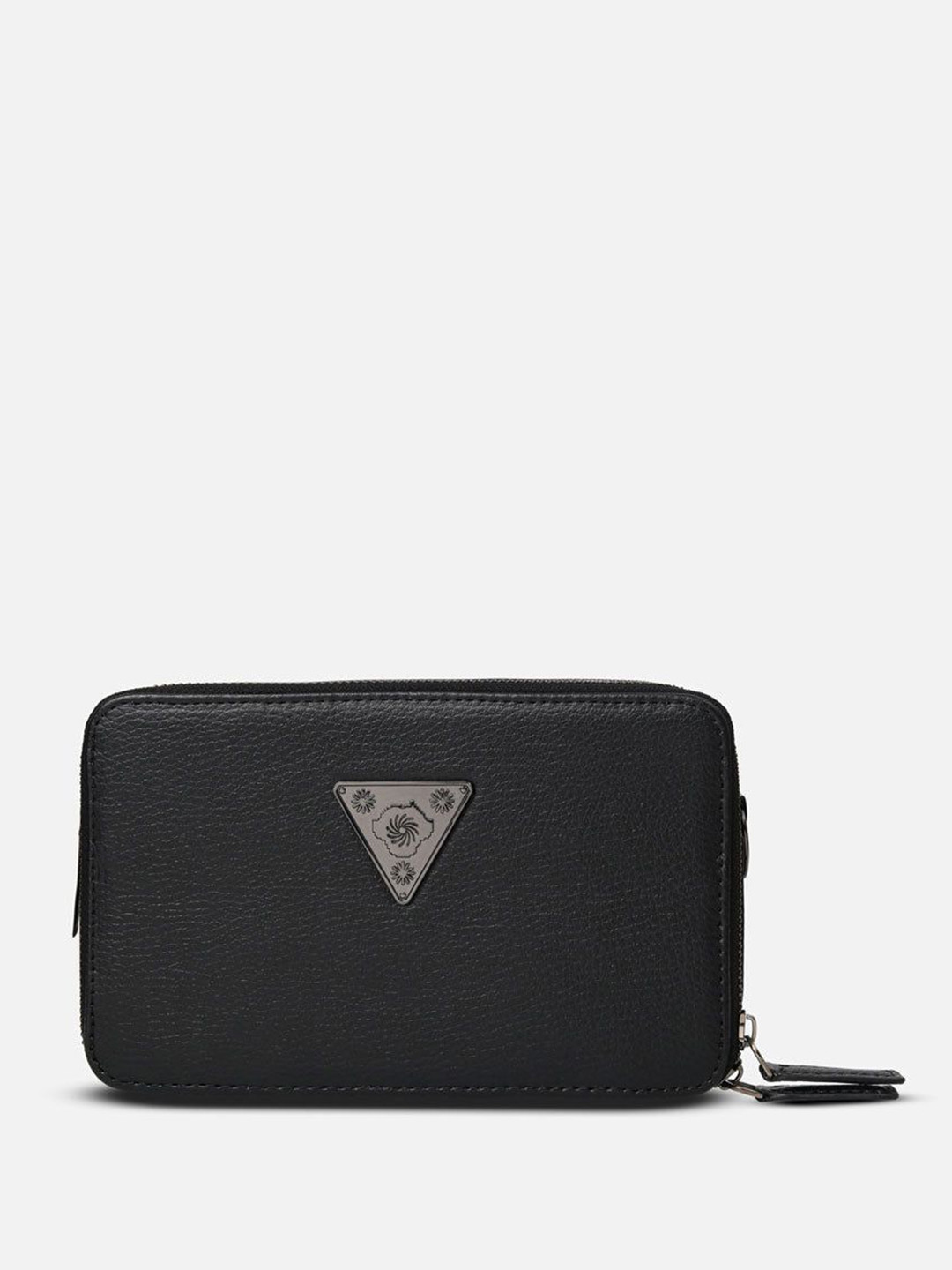 Urban Monkey Men Solid Crossbody Applique Leather Sling Bag with Pouch