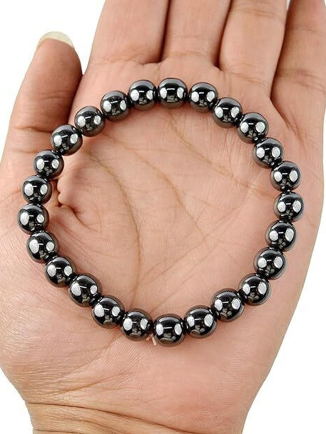 VIBESLE Unisex Hematite Beaded Bracelet