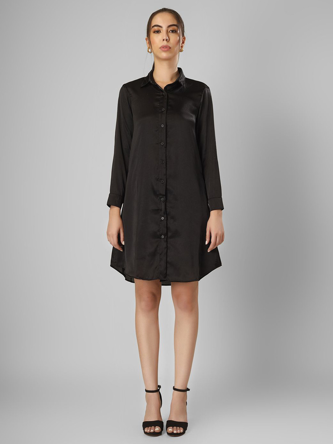 Sukshat Shirt Coller Shirt Mini Dress