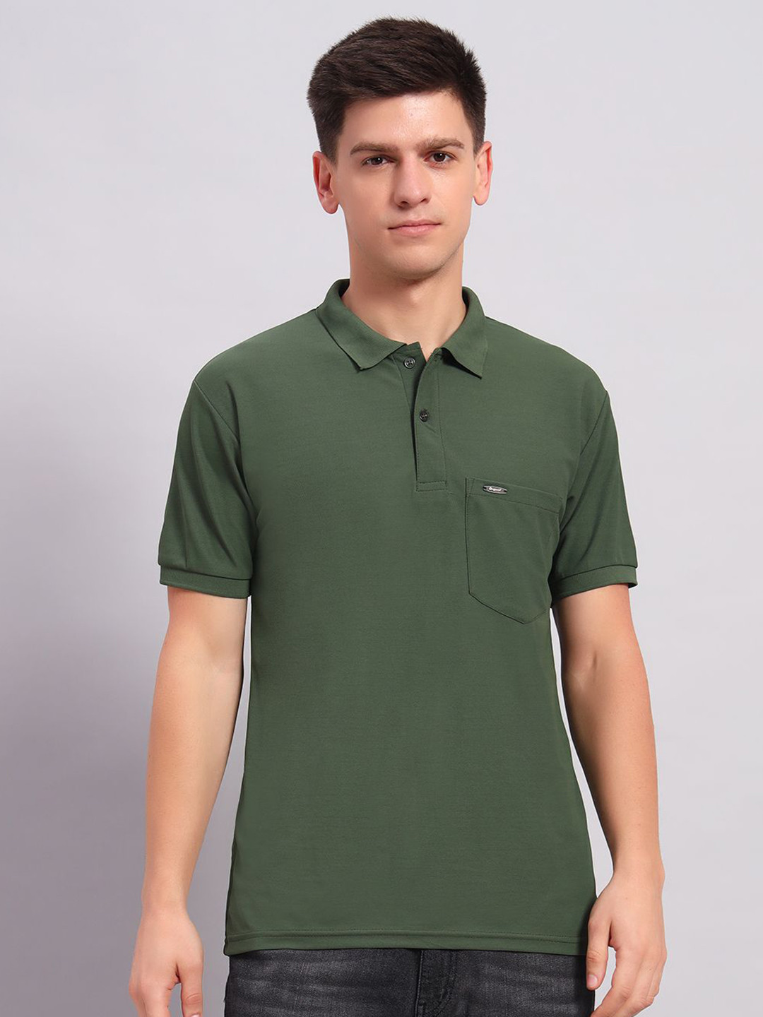 BLACK BLINK Men Solid Polo Collar T-shirt