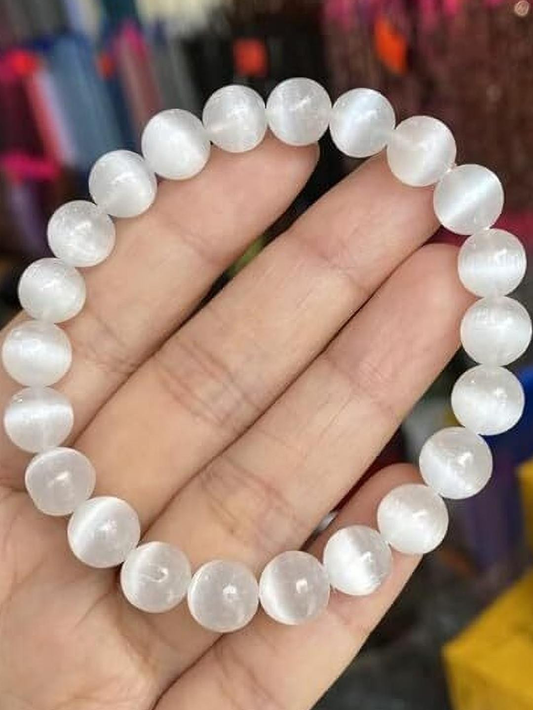 VIBESLE Unisex Selenite Crystal Bracelet