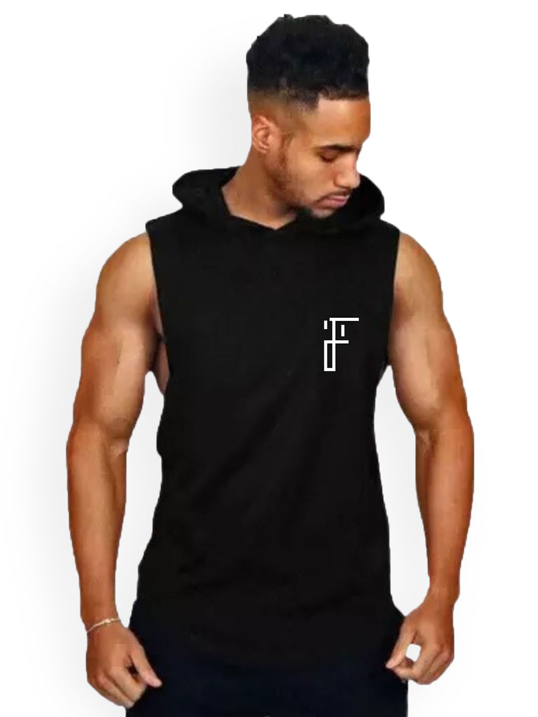 Fashnobic Printed Hooded Gym Vest FB-105_Back_pt-300