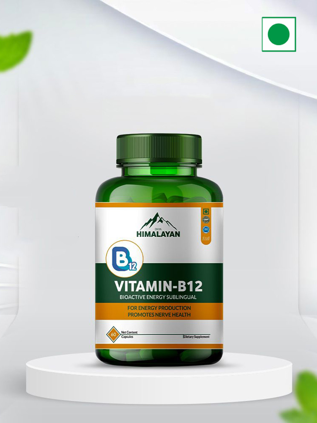 DIVYA HIMALAYAN Vitamin B12 Bioactive Enery Sublingual - 60 Tablets