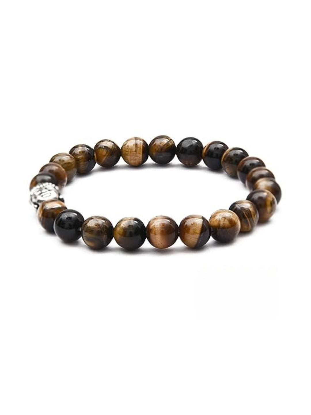 VIBESLE Unisex Tiger Eye & Bud Bracelet