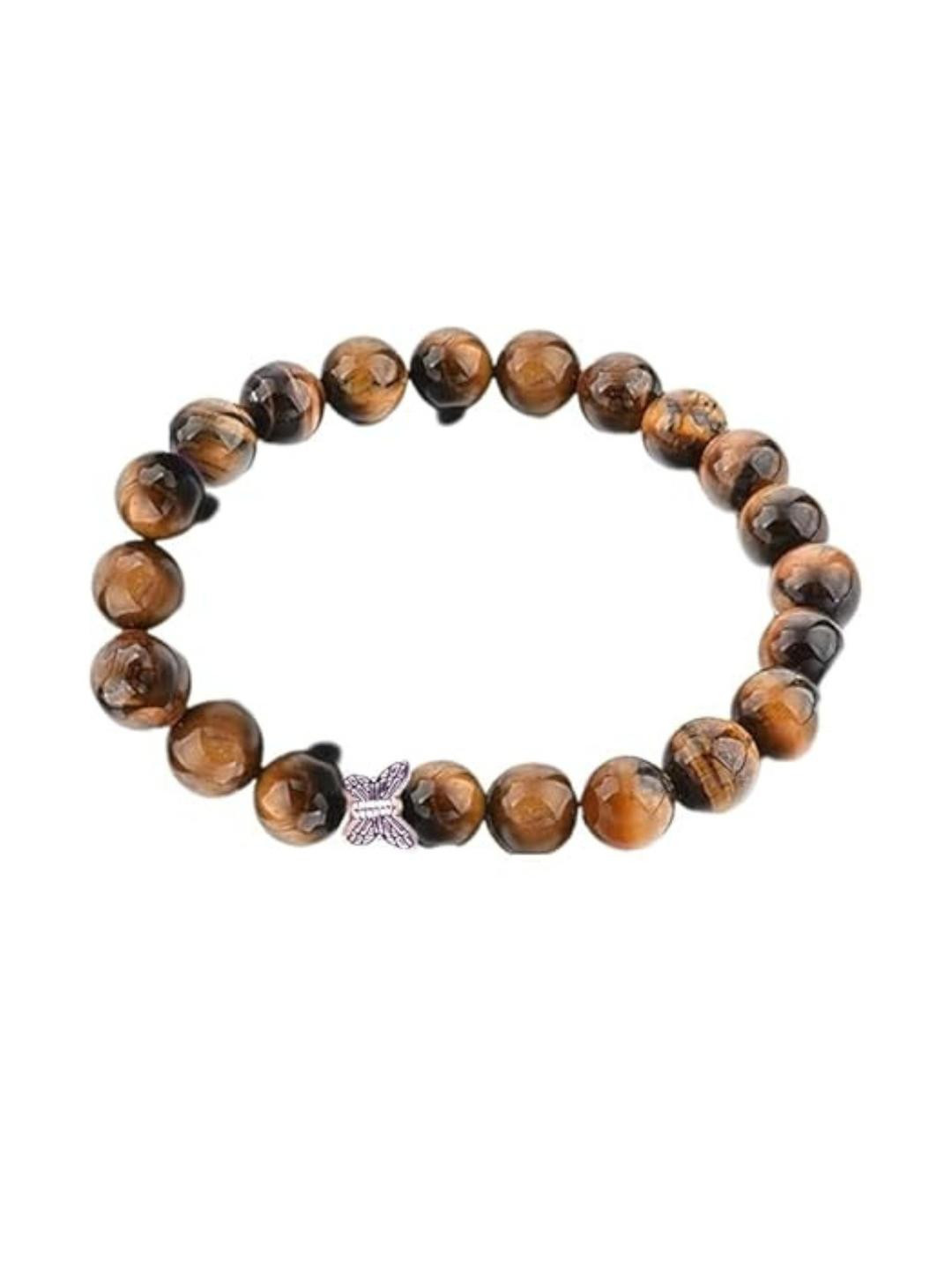 VIBESLE Unisex Tiger Eye & Butterfly Bracelet